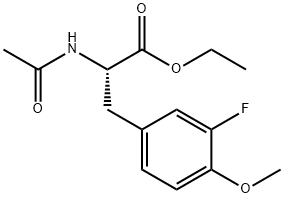 Tyrosine, N-acetyl-3-fluoro-O-methyl-, ethyl ester 结构式