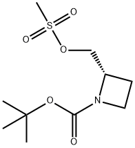 (S)-2-(((甲基磺酰基)氧基)甲基)氮杂环丁烷-1-羧酸叔丁酯 结构式