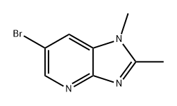 6-溴-1,2-二甲基-咪唑并[4,5-B]吡啶 结构式