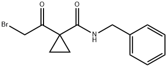 Cyclopropanecarboxamide, 1-(2-bromoacetyl)-N-(phenylmethyl)- 结构式