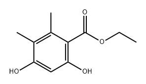 Benzoic acid, 4,6-dihydroxy-2,3-dimethyl-, ethyl ester 结构式