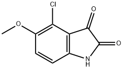 4-CHLORO-5-METHOXYINDOLINE-2,3-DIONE 结构式