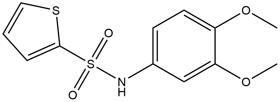 N-(3,4-Dimethoxyphenyl)-2-thiophenesulfonamide 结构式