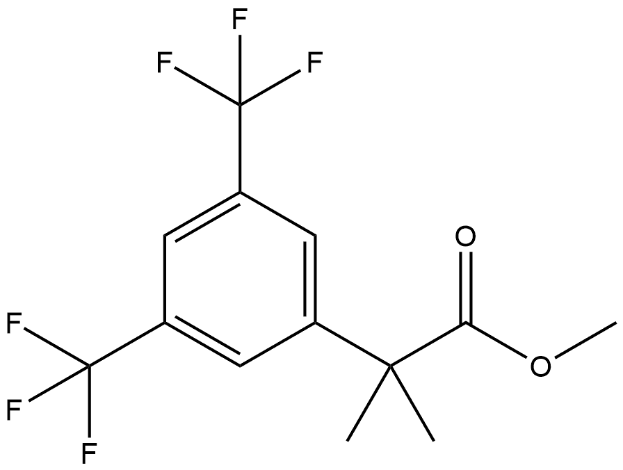 Benzeneacetic acid, α,α-dimethyl-3,5-bis(trifluoromethyl)-, methyl ester 结构式