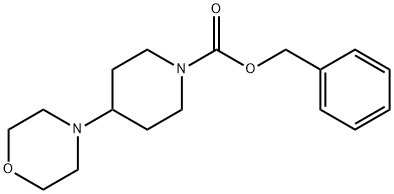 1-Piperidinecarboxylic acid, 4-(4-morpholinyl)-, phenylmethyl ester 结构式