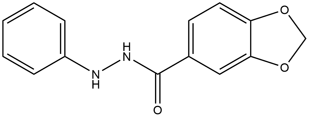 1,3-Benzodioxole-5-carboxylic acid, 2-phenylhydrazide 结构式