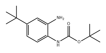 (2-氨基-4-(叔丁基)苯基)氨基甲酸叔丁酯 结构式