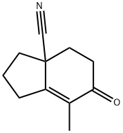 3aH-Indene-3a-carbonitrile,1,2,3,4,5,6-hexahydro-7-methyl-6-oxo-(9CI) 结构式