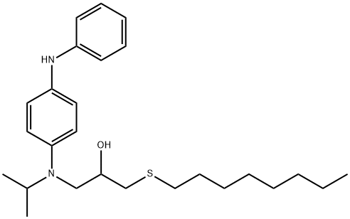 2-Propanol, 1-[(1-methylethyl)[4-(phenylamino)phenyl]amino]-3-(octylthio)- 结构式