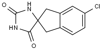Spiro[imidazolidine-4,2'-[2H]indene]-2,5-dione, 5'-chloro-1',3'-dihydro- 结构式