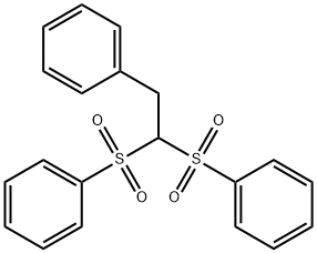 Benzene, 1,1'-[(2-phenylethylidene)bis(sulfonyl)]bis- 结构式