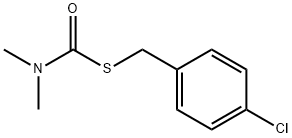 Carbamothioic acid, dimethyl-, S-[(4-chlorophenyl)methyl] ester (9CI) 结构式