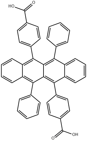 4,4'-(6,12-二苯基并四苯-5,11-二基)二苯甲酸 结构式