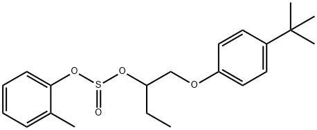 Sulfurous acid 1-[(p-tert-butylphenoxy)methyl]propyl=2-methylphenyl ester 结构式