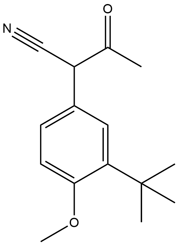Benzeneacetonitrile, α-acetyl-3-(1,1-dimethylethyl)-4-methoxy- 结构式