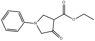 3-Pyrrolidinecarboxylic acid, 4-oxo-1-phenyl-, ethyl ester 结构式