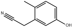 2-(5-羟基-2-甲基苯基)乙腈 结构式