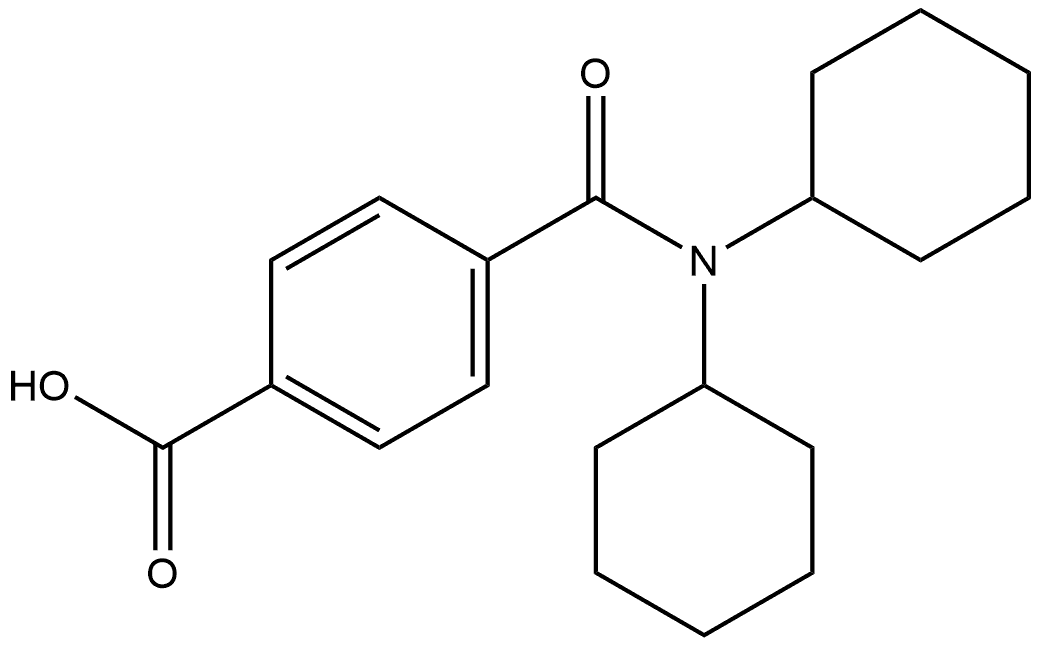 4-[(Dicyclohexylamino)carbonyl]benzoic acid 结构式