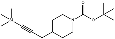 1-Piperidinecarboxylic acid, 4-[3-(trimethylsilyl)-2-propyn-1-yl]-, 1,1-dimethylethyl ester 结构式