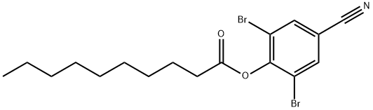 2,6-二溴-4-氰基苯基癸酸酯 结构式