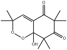 1,2-Benzodioxin-5,7(3H,6H)-dione, 8,8a-dihydro-8a-hydroxy-3,3,6,6,8,8-hexamethyl- 结构式