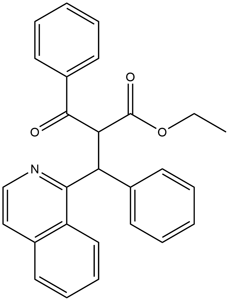 Ethyl 2-benzoyl-3-(isoquinolin-1-yl)-3-phenylpropanoate 结构式