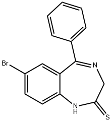 2H-1,4-Benzodiazepine-2-thione, 7-bromo-1,3-dihydro-5-phenyl- 结构式