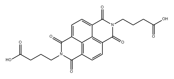 4,4'-(1,3,6,8-tetraoxo-1,3,6,8-tetrahydrobenzo[lmn][3,8]phenanthroline-2,7-diyl)dibutyric acid 结构式