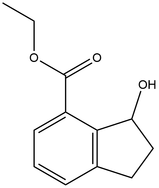 Ethyl 3-hydroxy-2,3-dihydro-1H-indene-4-carboxylate 结构式