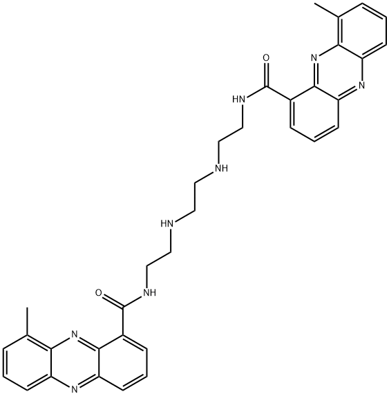 1-Phenazinecarboxamide, N,N'-[1,2-ethanediylbis(imino-2,1-ethanediyl)]bis[9-methyl- 结构式