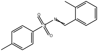 Benzenesulfonamide, 4-methyl-N-[(2-methylphenyl)methylene]- 结构式
