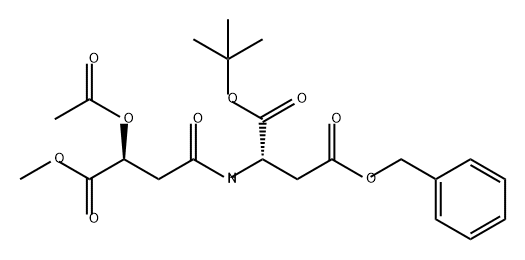 L-Aspartic acid, N-[(3S)-3-(acetyloxy)-4-methoxy-1,4-dioxobutyl]-, 1-(1,1-dimethylethyl) 4-(phenylmethyl) ester 结构式