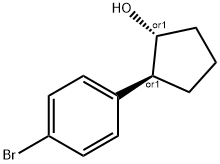 rac-(1R,2S)-2-(4-bromophenyl)cyclopentan-1-ol 结构式