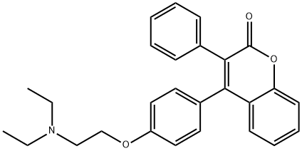 4-(4-(2-(Diethylamino)ethoxy)phenyl)-3-phenyl-2H-chromen-2-one 结构式