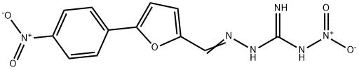 Hydrazinecarboximidamide, N-nitro-2-[[5-(4-nitrophenyl)-2-furanyl]methylene]- 结构式