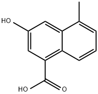 1-Naphthalenecarboxylic acid, 3-hydroxy-5-methyl- 结构式