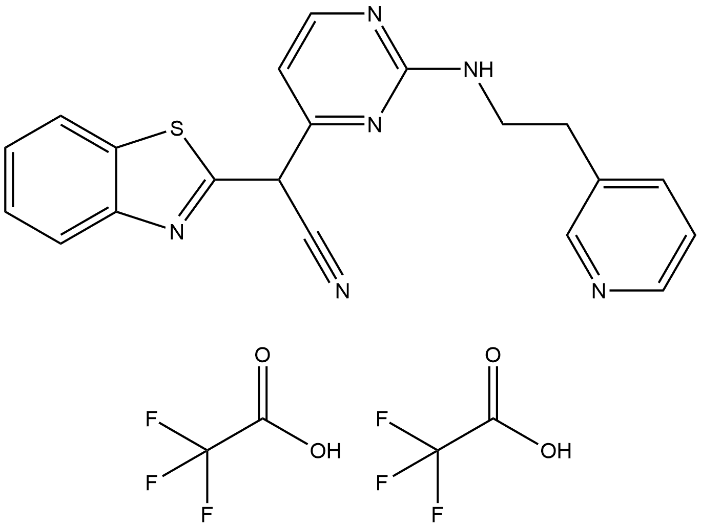 化合物 AS601245.2TFA 结构式