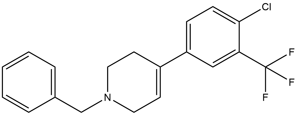 4-[4-Chloro-3-(trifluoromethyl)phenyl]-1,2,3,6-tetrahydro-1-(phenylmethyl)pyr... 结构式