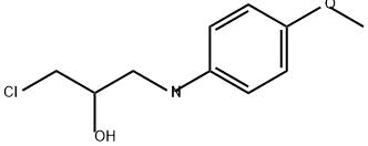 2-Propanol, 1-chloro-3-[(4-methoxyphenyl)amino]- 结构式