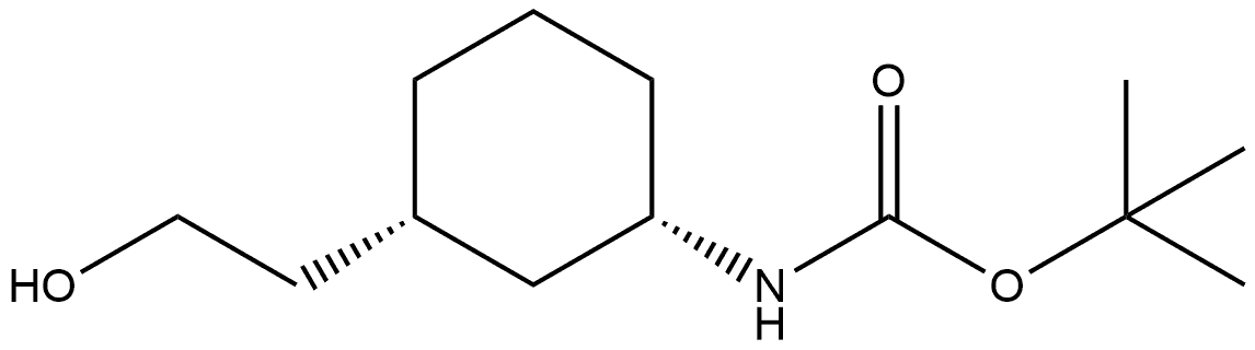 Carbamic acid, [(1S,3R)-3-(2-hydroxyethyl)cyclohexyl]-, 1,1-dimethylethyl ester 结构式