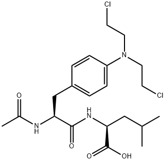 L-Leucine, N-acetyl-4-[bis(2-chloroethyl)amino]-L-phenylalanyl- 结构式