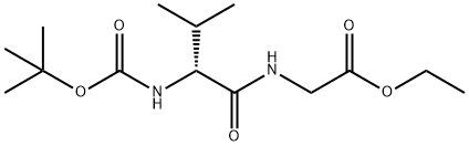 Glycine, N-[(1,1-dimethylethoxy)carbonyl]-D-valyl-, ethyl ester 结构式
