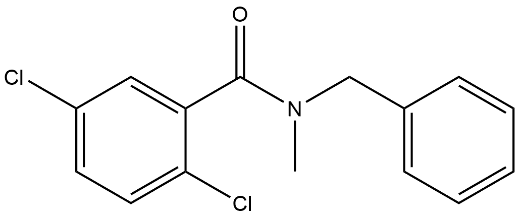 2,5-Dichloro-N-methyl-N-(phenylmethyl)benzamide 结构式