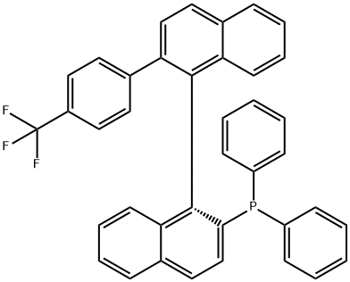 diphenyl(2'-(4-(trifluoromethyl)phenyl)-[1,1'-binaphthalen]-2-yl)phosphane 结构式