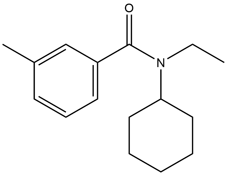 N-Cyclohexyl-N-ethyl-3-methylbenzamide 结构式