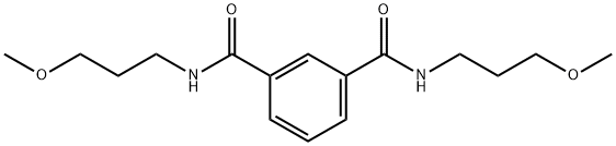 1-N,3-N-bis(3-methoxypropyl)benzene-1,3-dicarboxamide 结构式