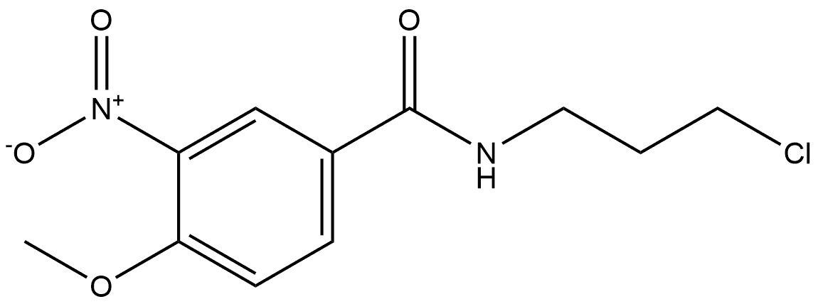 N-(3-chloropropyl)-4-methoxy-3-nitrobenzamide 结构式