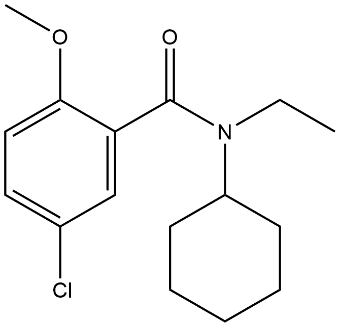 5-Chloro-N-cyclohexyl-N-ethyl-2-methoxybenzamide 结构式