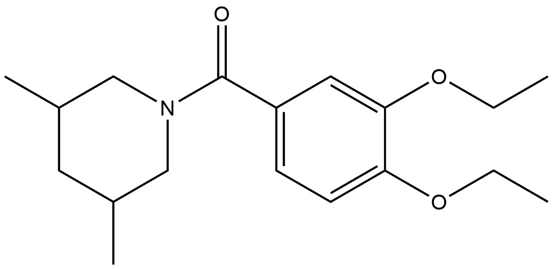 (3,4-Diethoxyphenyl)(3,5-dimethyl-1-piperidinyl)methanone 结构式