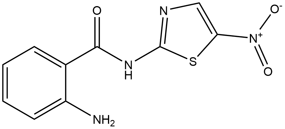 2-氨基-N-(5-硝基噻唑-2-基)苯甲酰胺 结构式